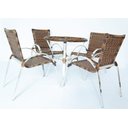 Ver imagem 4 de Kit 4 Cadeiras e Mesa Maully com 2 Espreguiçadeiras Reguláveis Incluso Pintura Eletrostática - - Pre