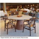 Ver imagem 2 de Mesa Jantar Redonda Maitê Base Carvalho Tampo Branco Acetinado 160cm - 70432