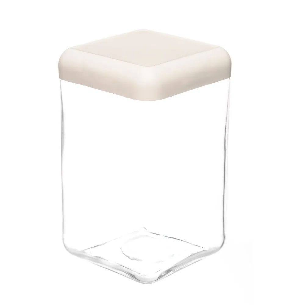 Pote de Vidro Tendenza 1,3l Branco - Invicta - 2