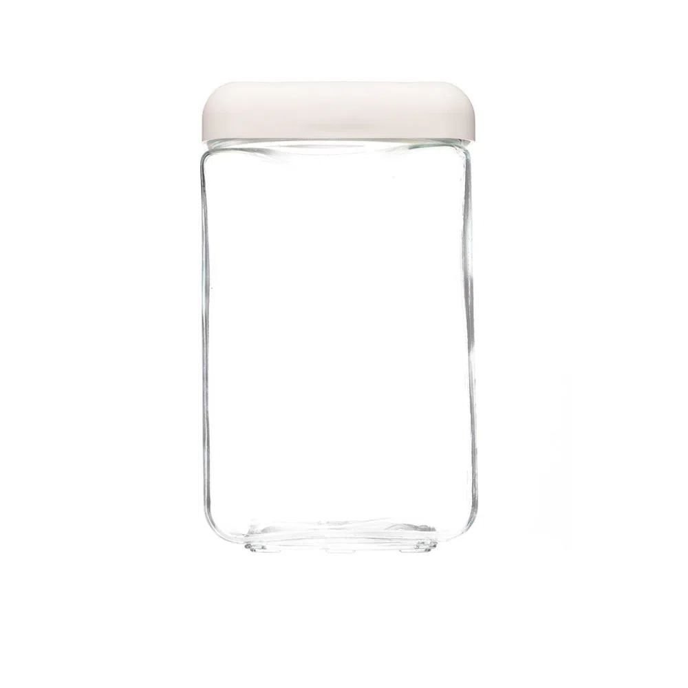 Pote de Vidro Tendenza 1,3l Branco - Invicta - 1