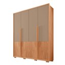 Ver imagem 2 de Guarda-Roupa 4 Portas e 3 Gavetas Francis Marrom/Freijó
