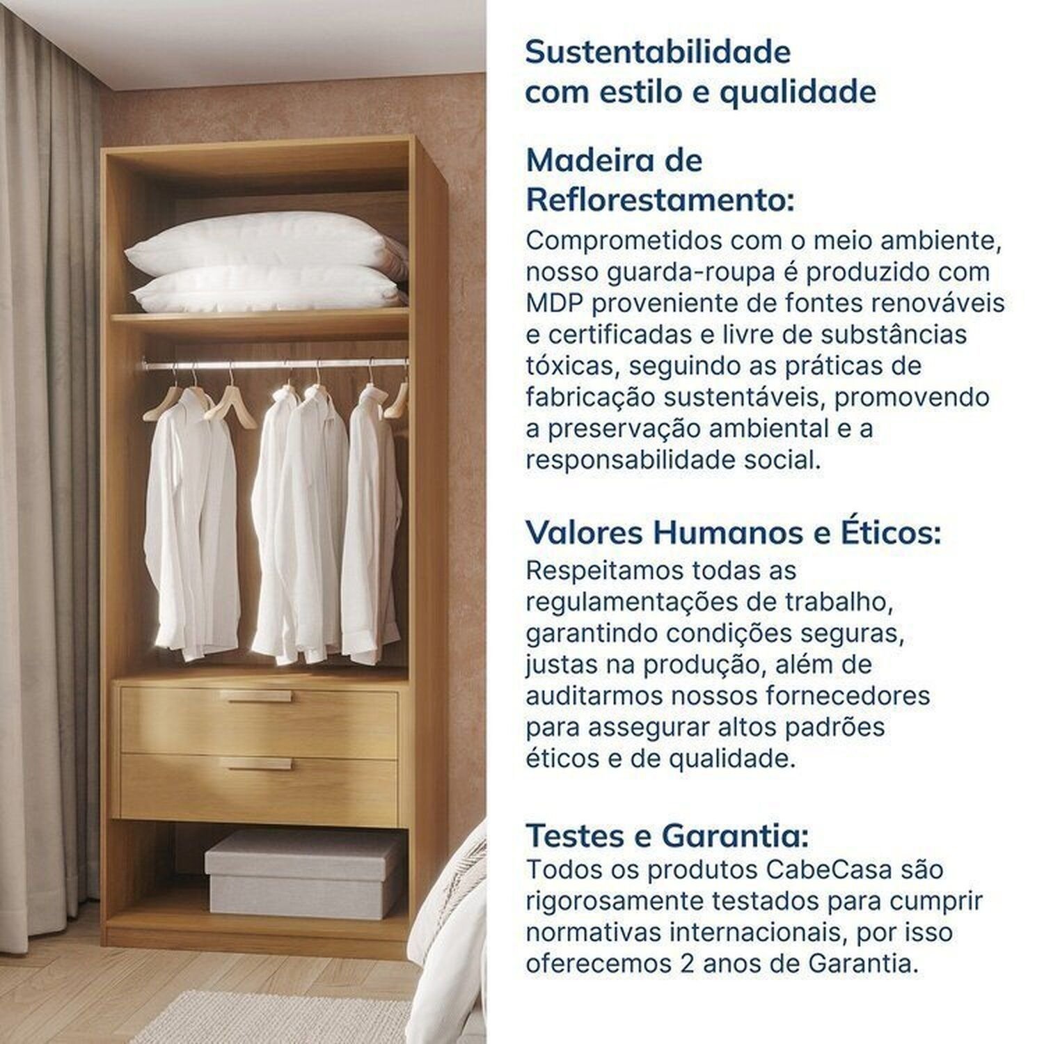 Guarda-roupa Modulado 2 Peças 2 Portas Jade Cabecasa Madeiramadeira - 12
