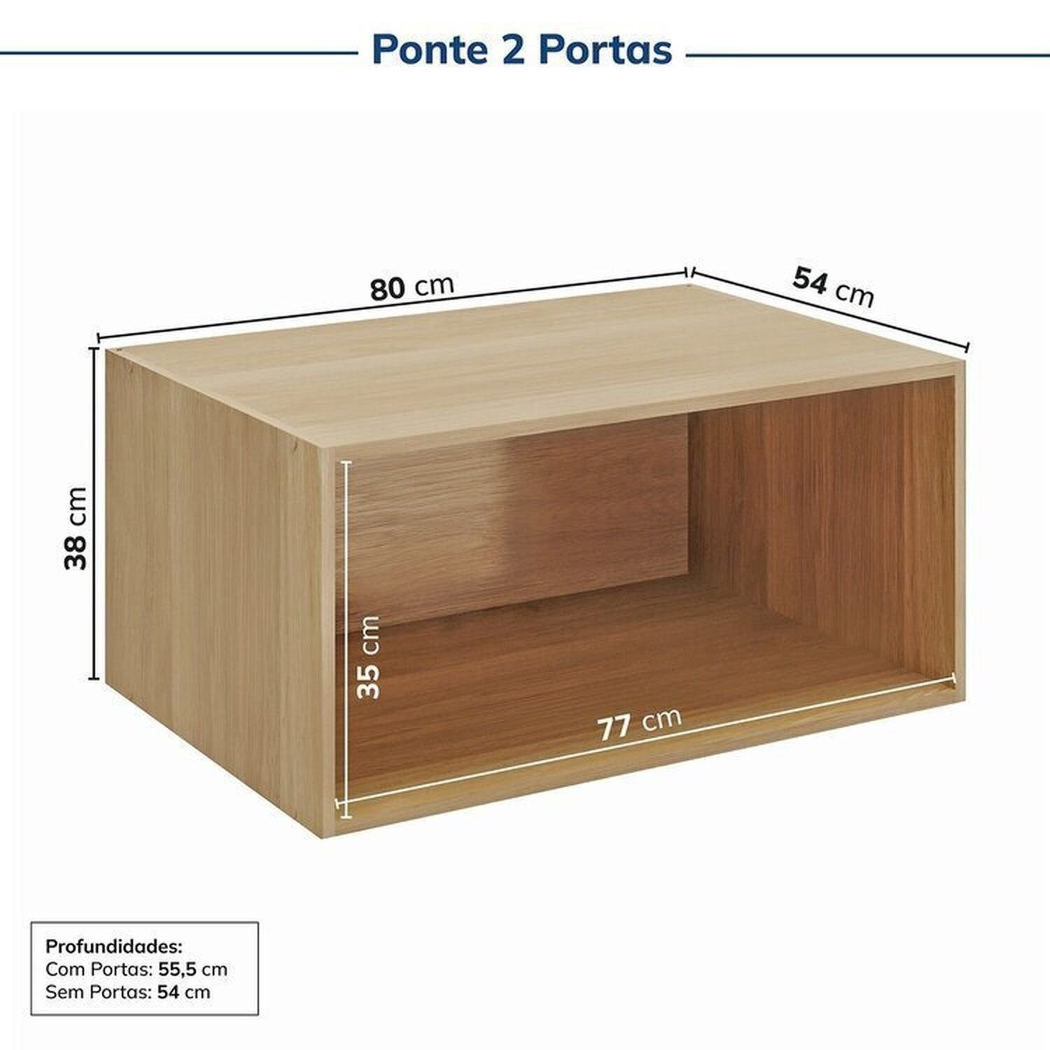 Guarda-roupa Modulado 2 Peças 2 Portas Jade Cabecasa Madeiramadeira - 10