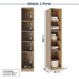Guarda-roupa Modulado 2 Peças 2 Portas Jade Cabecasa Madeiramadeira - 11