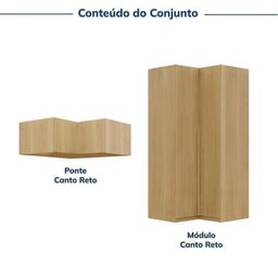 Guarda-roupa Modulado de Canto 2 Peças 4 Portas Jade Cabecasa Madeiramadeira - 5