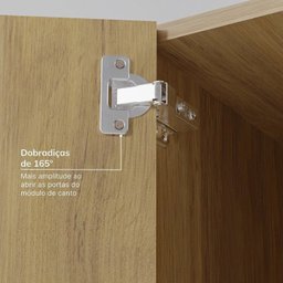 Guarda-roupa Modulado de Canto 2 Peças 4 Portas Jade Cabecasa Madeiramadeira - 8