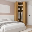 Ver imagem 2 de Guarda-roupa Modulado de Canto 2 Peças 4 Portas Jade CabeCasa MadeiraOriginals