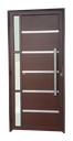 Ver imagem 1 de Porta Alumínio Lambril Miraggio c/Puxador D.Marrom Corten 90 Brimak