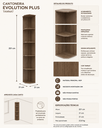 Ver imagem 3 de Estante Livreiro Cantoneira de Canto Evolution Plus Tannat Batrol