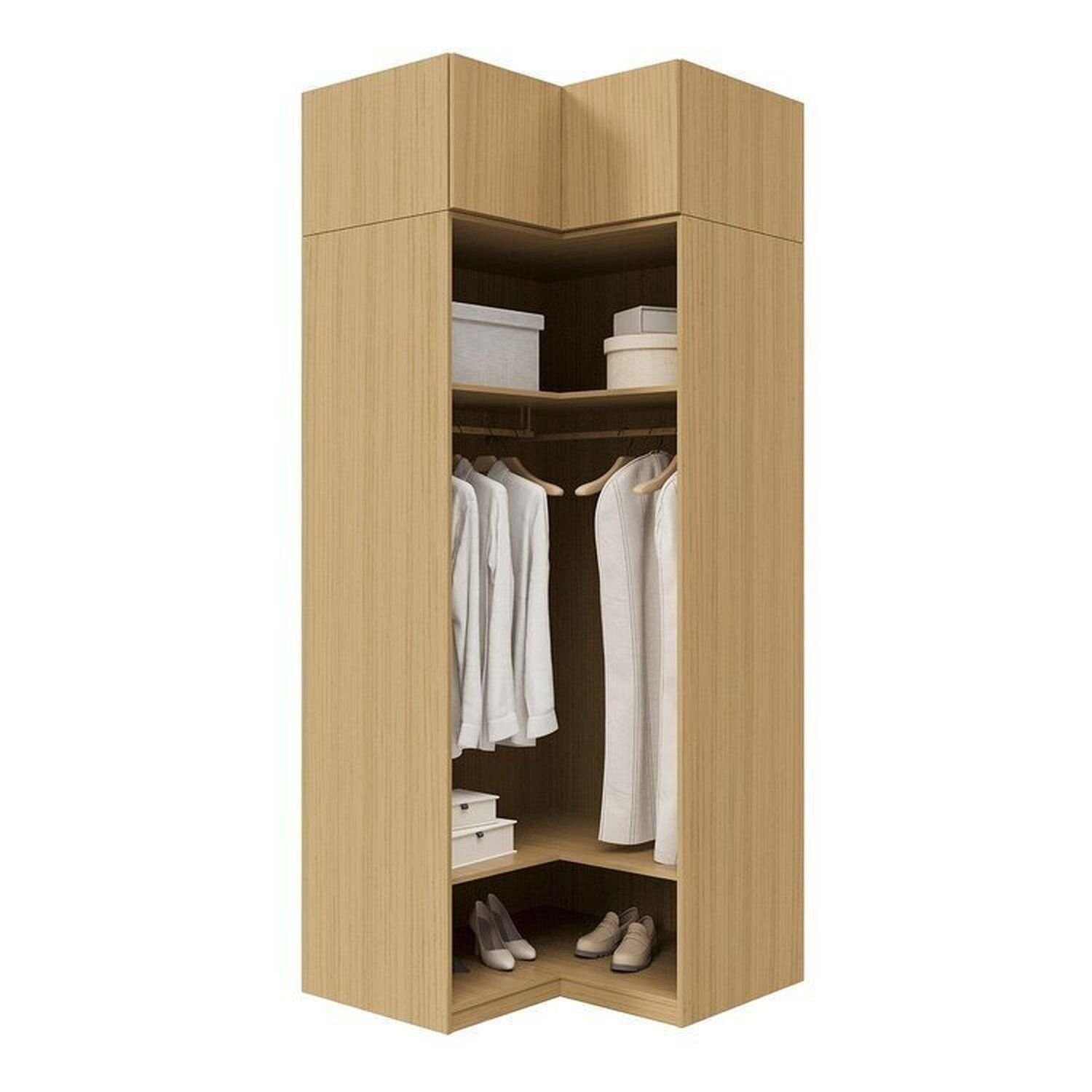 Guarda-roupa Modulado de Canto 2 Peças 2 Portas Jade Cabecasa Madeiramadeira - 17