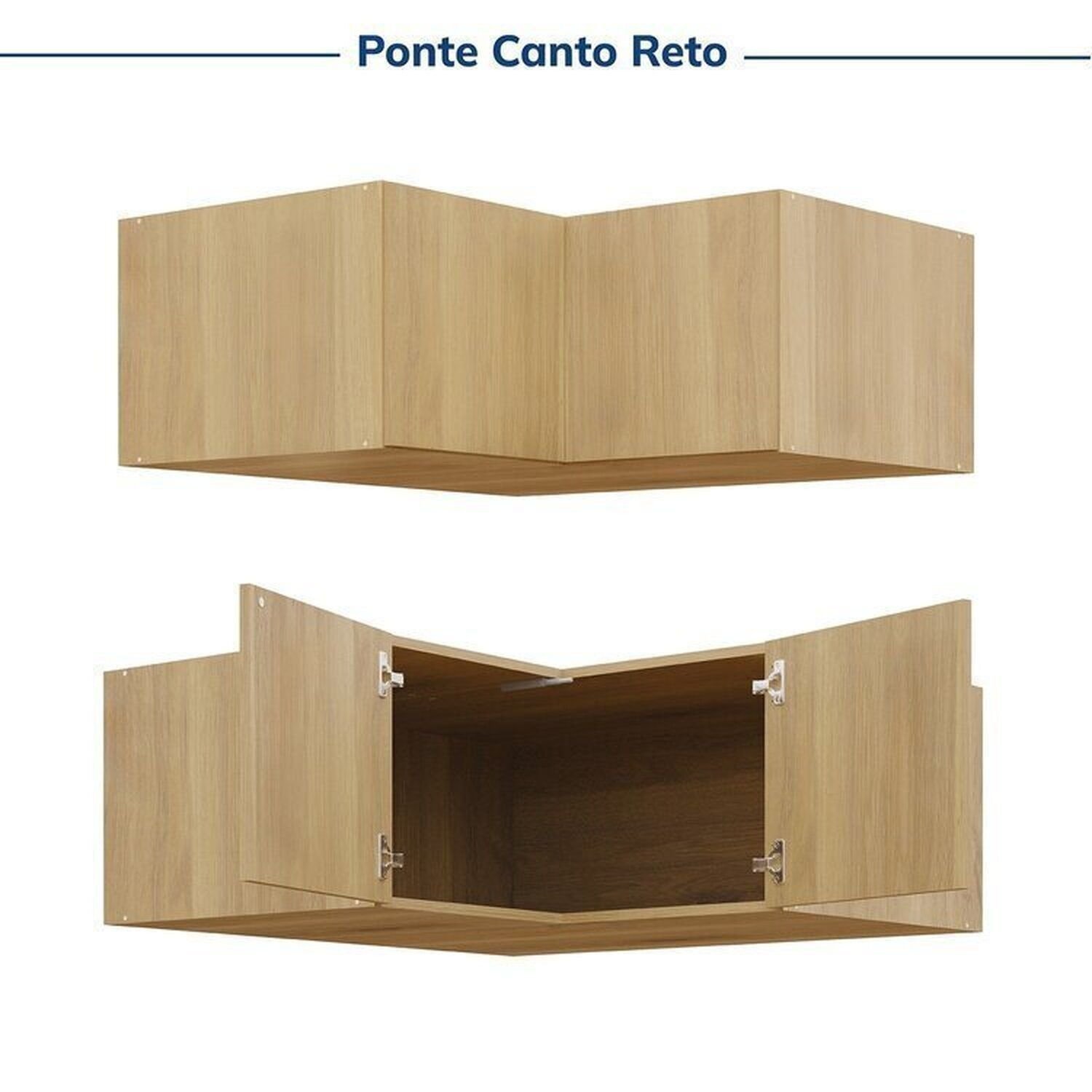 Guarda-roupa Modulado de Canto 2 Peças 2 Portas Jade Cabecasa Madeiramadeira - 13