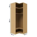 Ver imagem 3 de Guarda-Roupa Planejado de Canto 2 Peças 2 Portas Jade CabeCasa MadeiraOriginals Amarelo/Avelã
