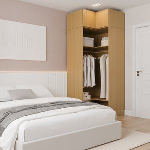 Guarda-roupa Modulado de Canto 2 Peças 2 Portas Jade Cabecasa Madeiramadeira