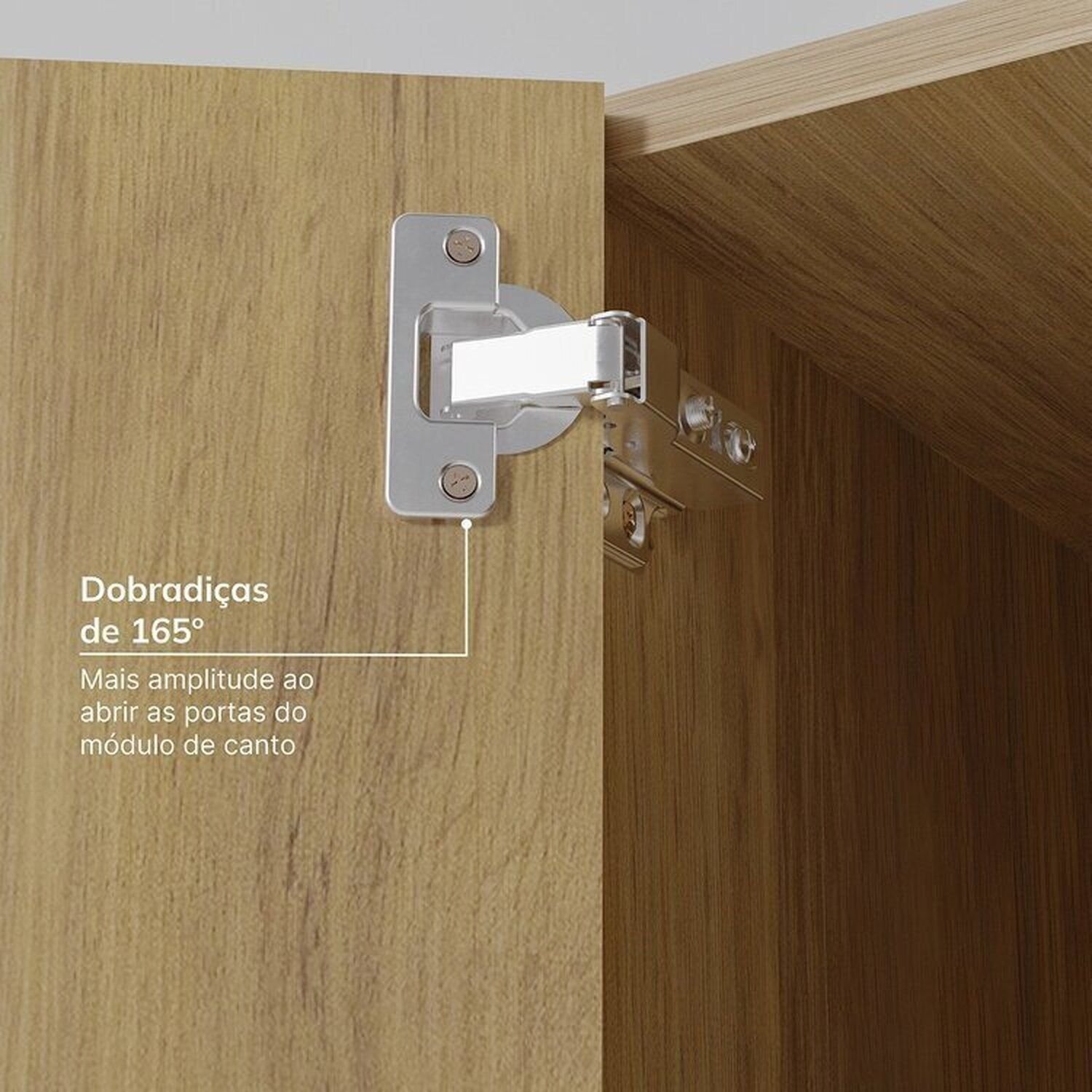Guarda-roupa Modulado de Canto 2 Peças 2 Portas Jade Cabecasa Madeiramadeira - 7