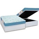 Ver imagem 1 de Cama Box Baú Casal: Colchão Espuma D45 Castor Sleep Max + Base CRC Courano White(138x188)