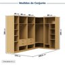 Guarda-roupa Modulado de Canto 5 Peças Jade CabeCasa MadeiraMadeira - 3