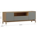 Ver imagem 4 de Rack para TV até 50 Polegadas em Madeira Maciça e MDF com Nicho Linha Barcelona 