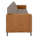 Ver imagem 7 de Sofá Living Decorativo Houston 2 Lugares 160cm Pés em Metal Veludo/ Pu Castor/ Caramelo G33 - Gran B
