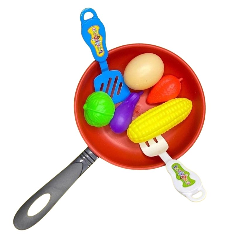 Kit Cozinha de Plastico 08 Peças Frigideira Color Frigideira Panela de Brinquedo Comidinha Cozinha I - 2