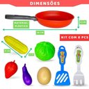 Ver imagem 4 de Kit Cozinha de Plastico 08 Peças Frigideira Color Frigideira Panela de Brinquedo Comidinha Cozinha I