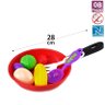 Kit Cozinha de Plastico 08 Peças Frigideira Color Frigideira Panela de Brinquedo Comidinha Cozinha I - 3