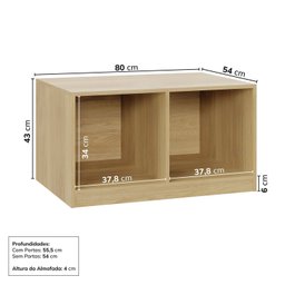 Banco 2 Portas 80cm Jade Cabecasa Madeiramadeira - 2