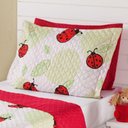 Ver imagem 2 de Cobre Leito Colcha Solteiro Alegria 2 Pç Joaninha Vermelho 100% Poliéster
