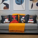 Ver imagem 2 de Kit com 4 Capas para Almofadas Natalinas Chaminé