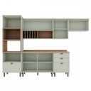 Ver imagem 3 de Cozinha Completa Iluminata 7 Portas 4 Gavetas Verde Mint - Genialflex