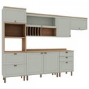 Ver imagem 2 de Cozinha Completa Iluminata 7 Portas 4 Gavetas Verde Mint - Genialflex