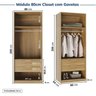 Guarda-roupa Modulado de Canto 10 Peças 9 Portas Jade CabeCasa MadeiraOriginals - 12