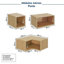 Guarda-roupa Modulado de Canto 10 Peças 9 Portas Jade Cabecasa Madeiramadeira - 14