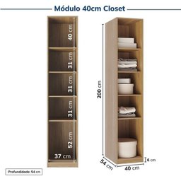Guarda-roupa Modulado de Canto 10 Peças 9 Portas Jade Cabecasa Madeiramadeira - 10