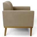 Ver imagem 6 de Poltrona Decorativa Base Madeira Castanho Maressa Suede Marrom Rt - Ibiza