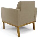 Ver imagem 5 de Poltrona Decorativa Base Madeira Castanho Maressa Suede Marrom Rt - Ibiza