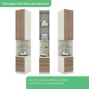 Ver imagem 7 de Quarto Modulado Casal 5 Peças 9 Portas 6 Gavetas com Espelho Seletto Areia/Jequitibá