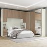 Quarto Modulado Casal Completo 9 Portas 6 Gavetas Canto Oblíquo Seletto - 1