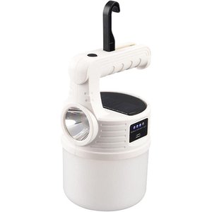 Luminaria Solar Lanterna Duplo Led 2 em 1 Gancho Pendurar Camping a Prova de Agua Portatil