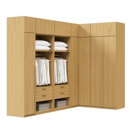 Guarda-roupa Modulado de Canto 10 Peças 14 Portas Jade CabeCasa MadeiraMadeira - 10