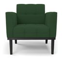 Ver imagem 3 de Poltrona Base de Madeira Fixa Preto Kit 2 Elisa Veludo Verde D03 - D'Rossi