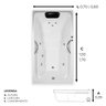 Banheira Retangular Toronto Completa com Hidro - 220v - 2