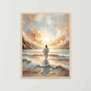 Ver imagem 1 de Quadro Decorativo Jesus Cristo Andando sobre As Águas Religioso Religião Ref. 01