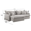 Ver imagem 2 de Sofá Cama Retrátil e Reclinável Leona 230 Cm Braço 15 Cm Meu Sofá Online