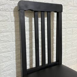 Cadeira Fixa Estofada Colonial Madeira Maciça:preto - 5
