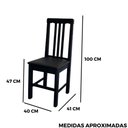 Ver mais imagens de Cadeira Fixa Estofada Colonial Madeira Maciça:preto