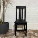 Ver imagem 1 de Cadeira Fixa Estofada Colonial Madeira Maciça:preto