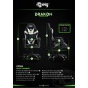 Ver imagem 7 de Cadeira Gamer Ergonômica Drakon Elg, Ch31bk, Inclinação até 135º e 140kg, Espuma D40, Preto e Branco