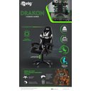 Ver imagem 6 de Cadeira Gamer Ergonômica Drakon Elg, Ch31bk, Inclinação até 135º e 140kg, Espuma D40, Preto e Branco