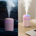 Ver imagem 3 de Kit 02 Umidificador de Ar Rosa Aromatizador Ultrassônico 300ml USB LED RGB
