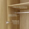 Guarda-roupa Modulado de Canto 10 Peças 18 Portas Jade CabeCasa MadeiraOriginals - 7